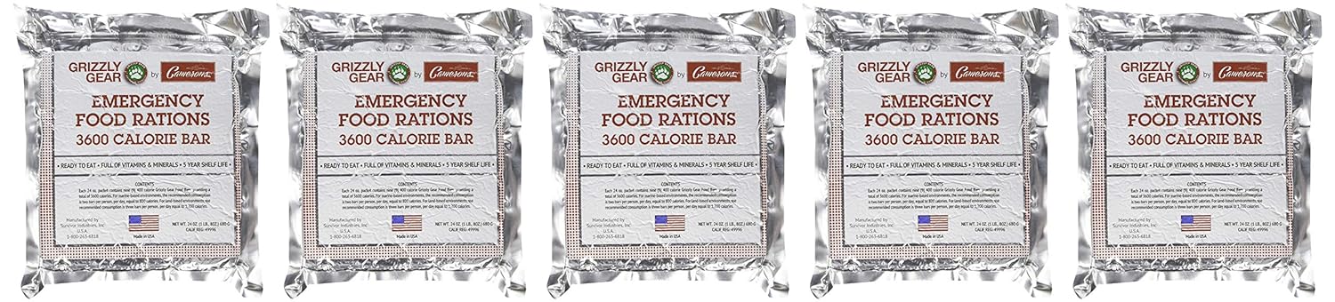 Emergency Food Rations- 3600 Calorie Bar (Vanilla Poundcake) - 3 Day, 72 Hour Ready To Eat Supply For Disaster, Hurricane, Flood Preparedness - Non Thirst Provoking - 5 Year Shelf Life