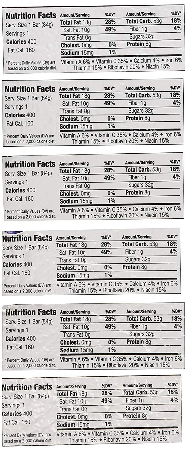 Millennium Assorted Energy Bars (6 Count) - Long Shelf Life Fruit flavored Bar Bundle - Survival Pack for Calamity, Disaster, Hiking and Meal replacement