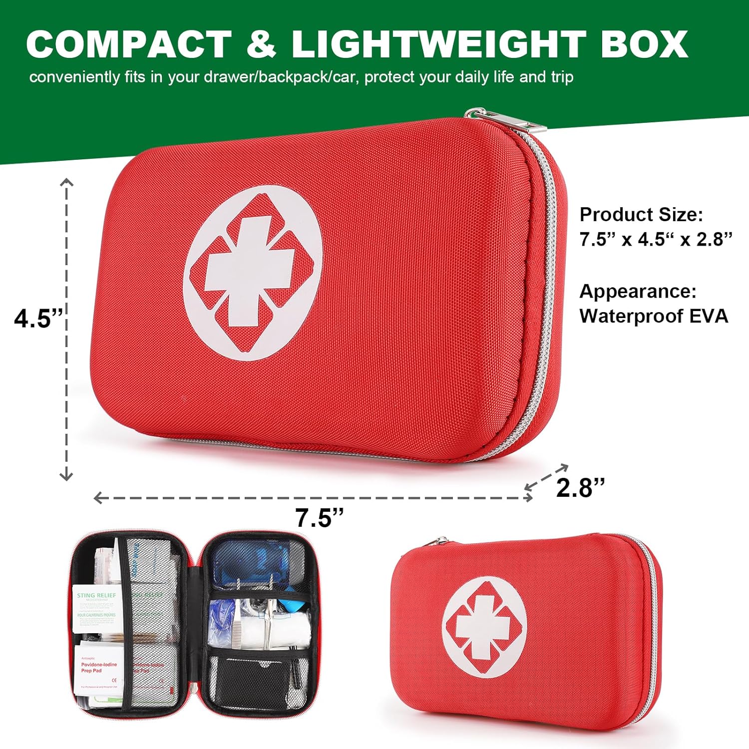 315 PCS First Aid Kit,Trauma Kit with Essential Emergency Medical Supplies, Suitable for Travel Home Office Vehicle Outdoor Camping Hiking(Red)…