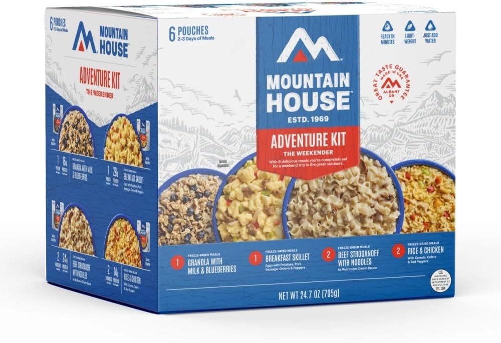 Mountain House Adventure Weekender Kit | Freeze Dried Camping  Backpacking Food | 12 Servings