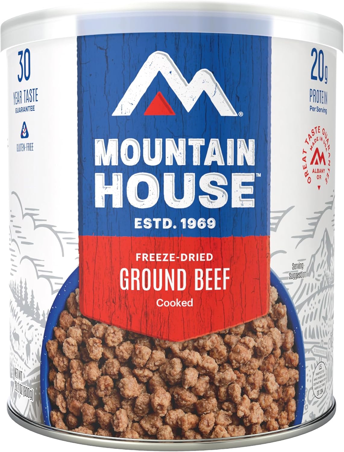 Mountain House Cooked Ground Beef | Freeze Dried Survival  Emergency Food | #10 Can | Gluten-Free