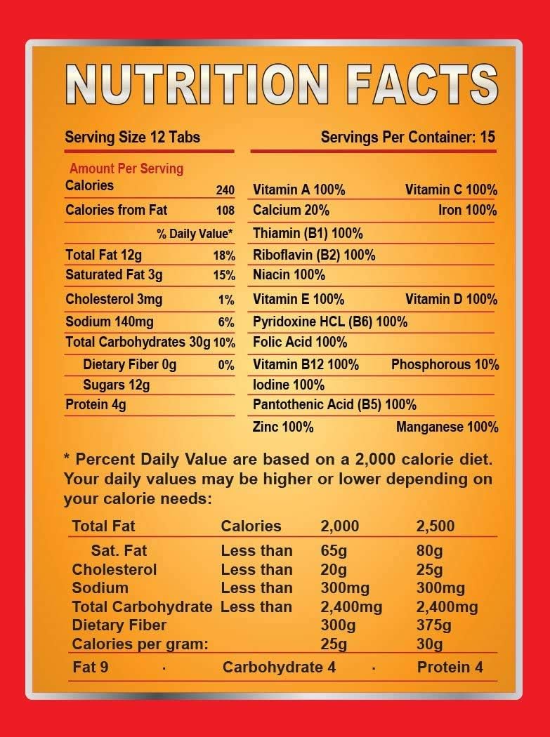 Survival Tabs 30-day Food Supply Emergency Food Ration 360 tabs Survival MREs for Disaster Preparedness for Earthquake Flood Tsunami Gluten Free and Non-GMO 25 Years Shelf Life - Strawberry Flavor