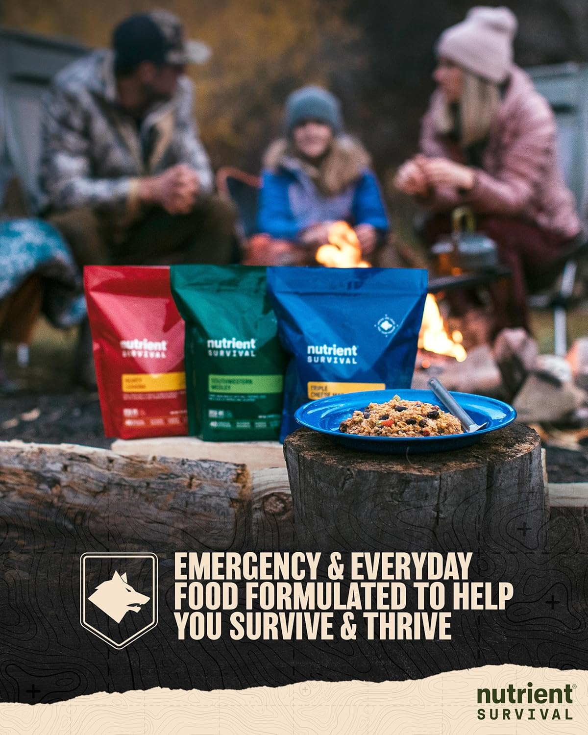 Nutrient Survival Vitamin Powdered Milk  MRE Homestyle Scramble Eggs, Ready to Eat Meal, Emergency Food Supply, Shelf Stable Up to 25 Years