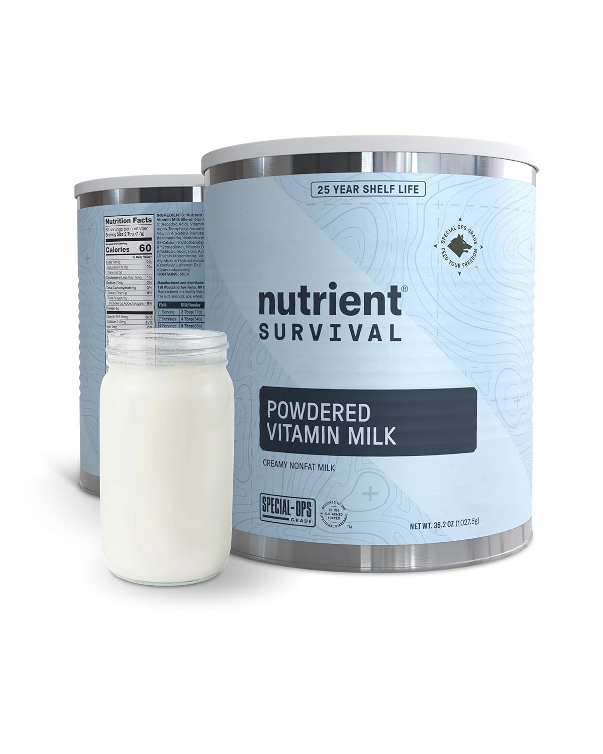 Nutrient Survival Vitamin Powdered Milk  MRE Homestyle Scramble Eggs, Ready to Eat Meal, Emergency Food Supply, Shelf Stable Up to 25 Years