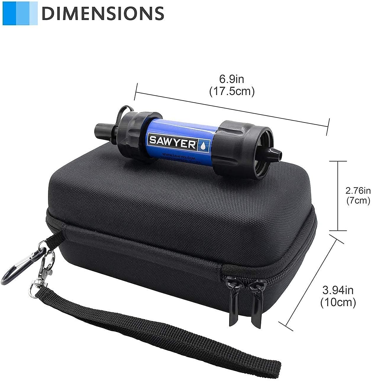 ProCase Hard EVA Water Filter Case for Sawyer Products Mini Water Filtration System Bundle with Emergency Survival Kit, 40 in 1 Outdoor Survival Gear Tool and Equipment
