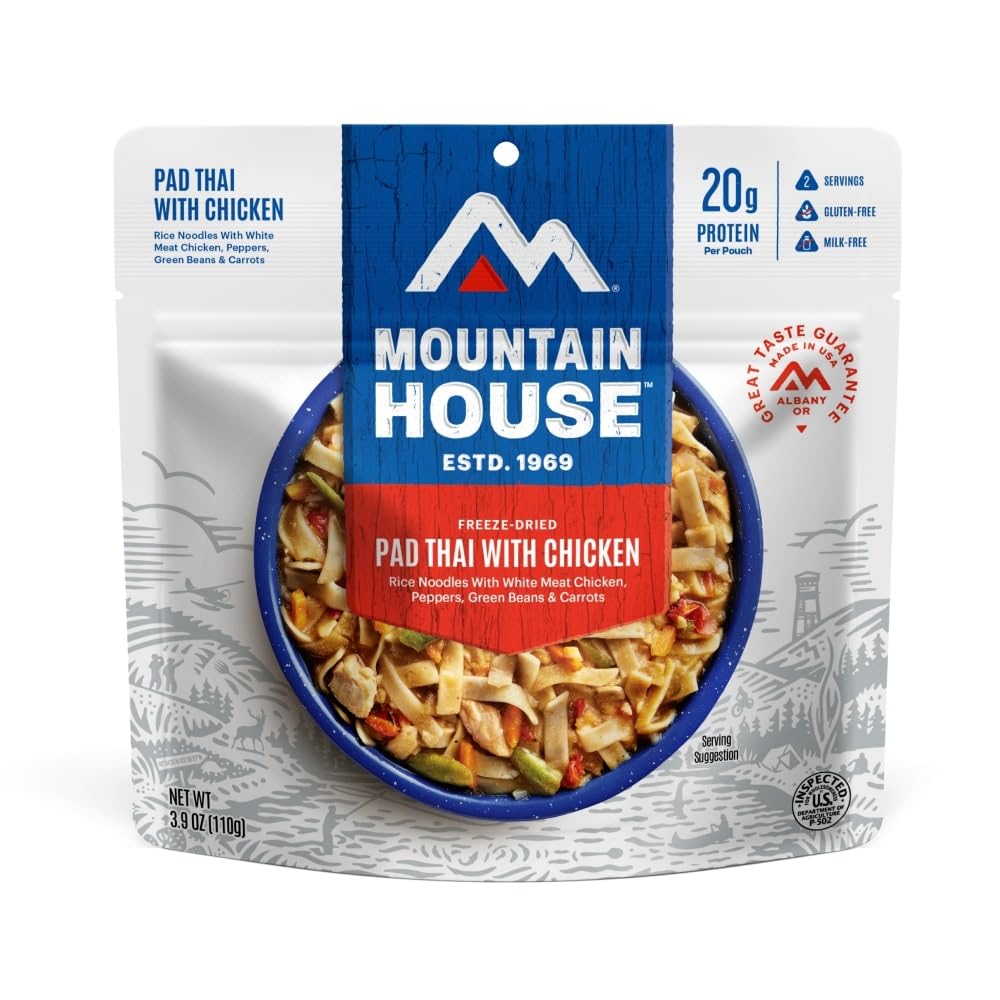 Mountain House Rice  Chicken | Freeze Dried Backpacking  Camping Food | Gluten-Free | 2 Servings