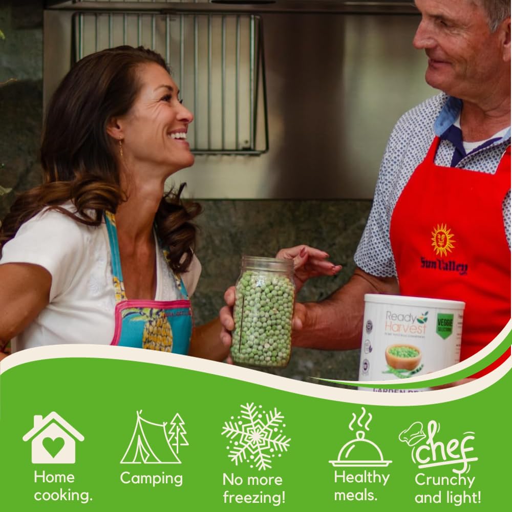 Ready Harvest Freeze-Dried Whole Foods for Emergency Food Storage, Camping Supplies, and Survival Kits | Sealed Fresh in #10 Can | 25-Year Shelf Life | 1 Can | Garden Peas Ready Harvest Freeze-Dried Whole Foods for Emergency Food Storage, Camping Supplies, and Survival Kits | Sealed Fresh in #10 Can | 25-Year Shelf Life | 1 Can | Garden Peas