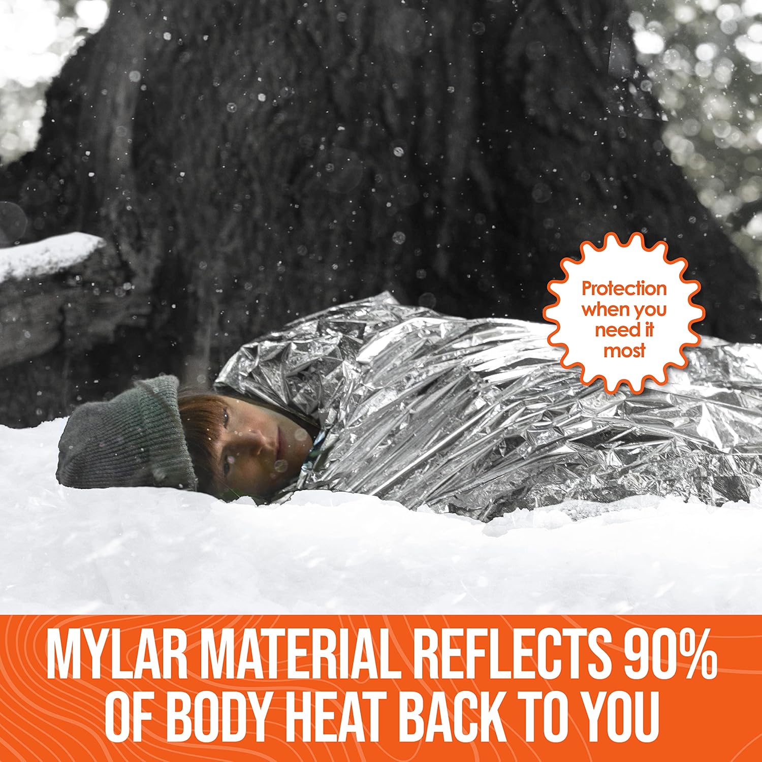 Go Time Gear Emergency Blankets for Survival (12 Pack), Mylar Emergency Survival Gear for Home, Camping, Hiking  Outdoor Survival Kits, Stay Warm, Dry,  Safe with Our Compact Space Blanket