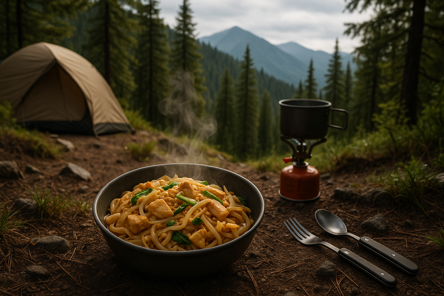 Mountain House Pad Thai with Chicken | Freeze Dried Backpacking  Camping Food | Gluten-Free | 2 Servings