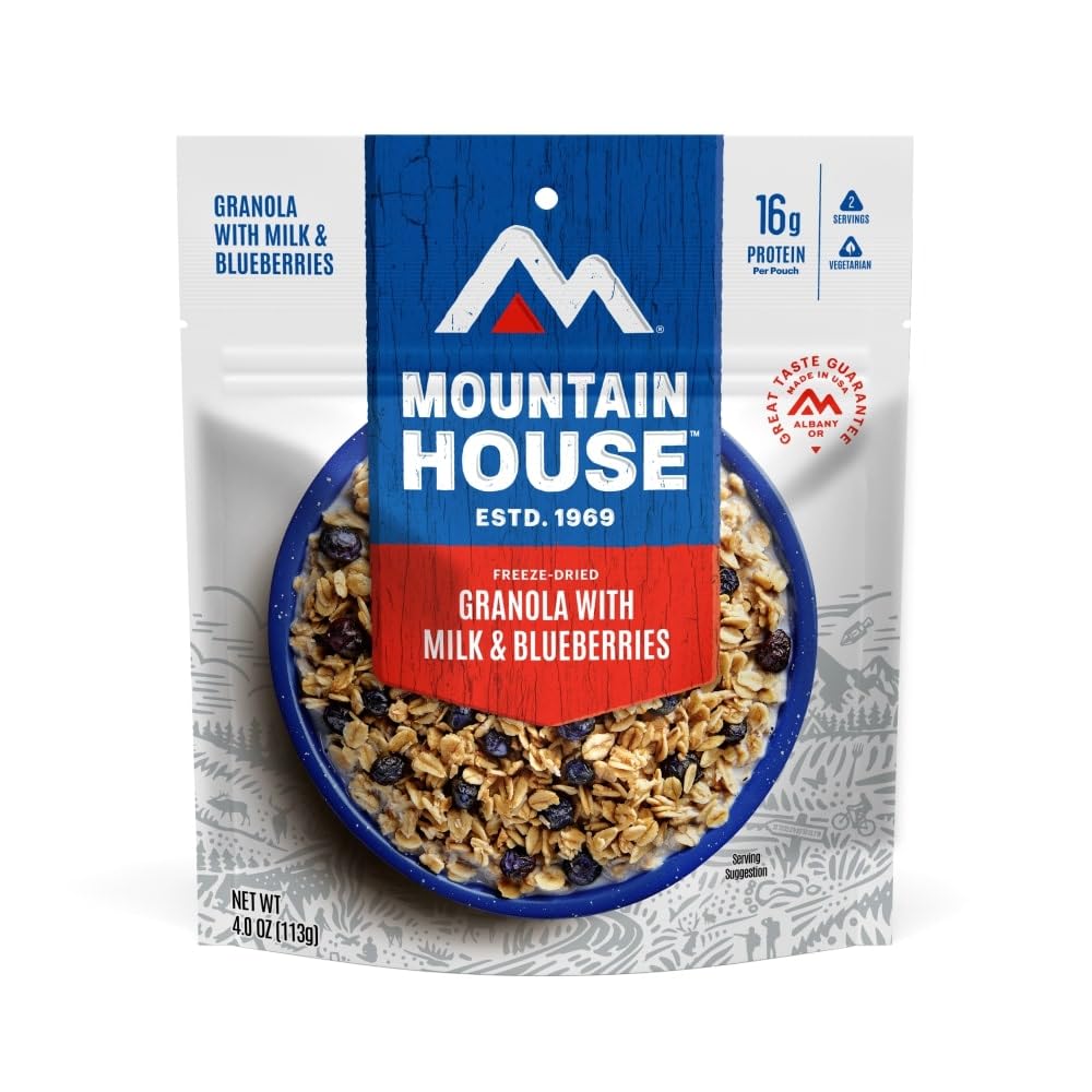 Mountain House Pasta Primavera | Freeze Dried Backpacking  Camping Food | Vegetarian | 2 Servings