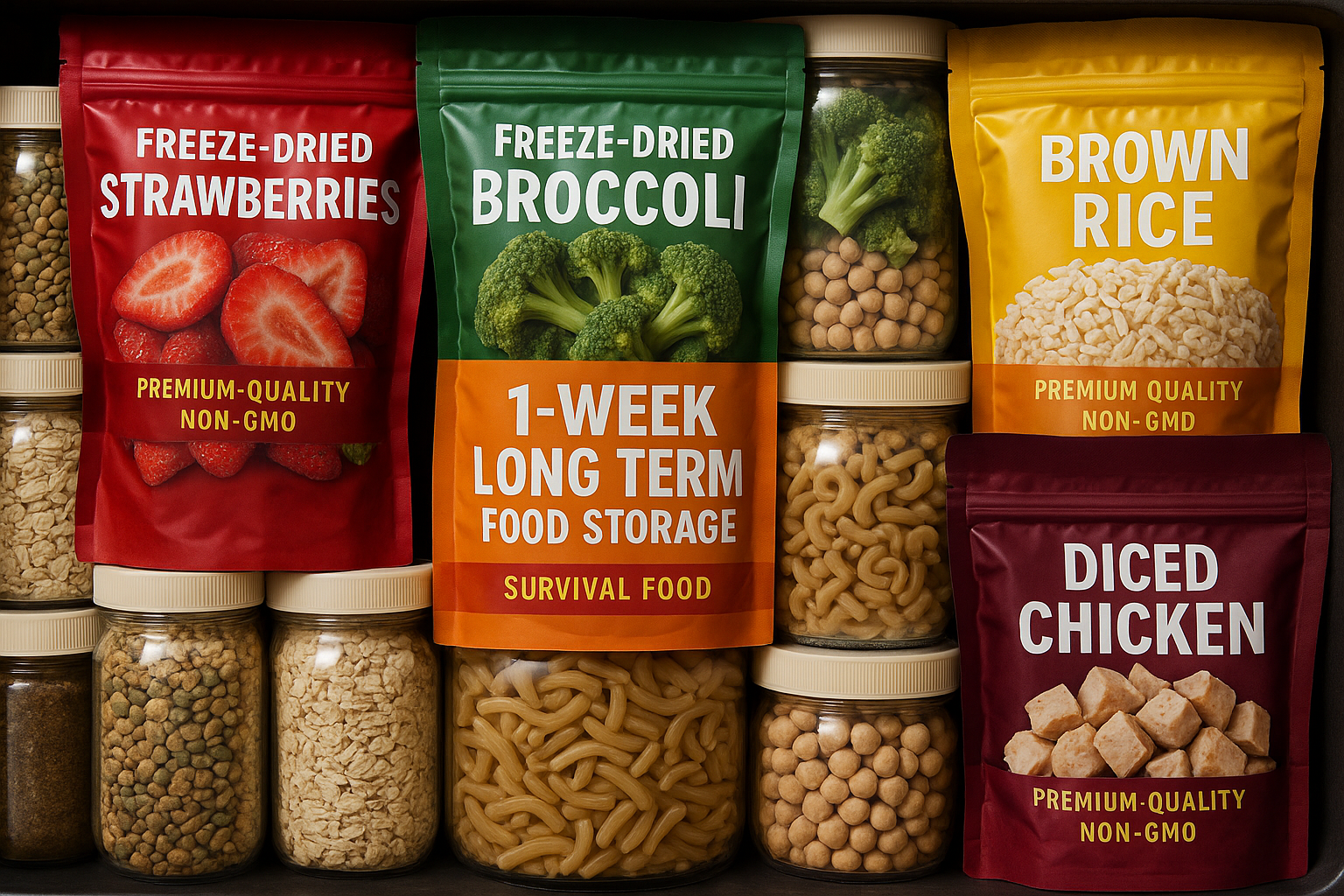 1 Week Long Term Food Storage Kit | 75 Serving Premium Emergency Food Supply | Non-GMO Survival Food 25 Year Shelf Life | Camping Food, Backpacking Meals, Prepper Supplies | Valley Food Storage 1 Week Long Term Food Storage Kit | 75 Serving Premium Emergency Food Supply | Non-GMO Survival Food 25 Year Shelf Life | Camping Food, Backpacking Meals, Prepper Supplies | Valley Food Storage