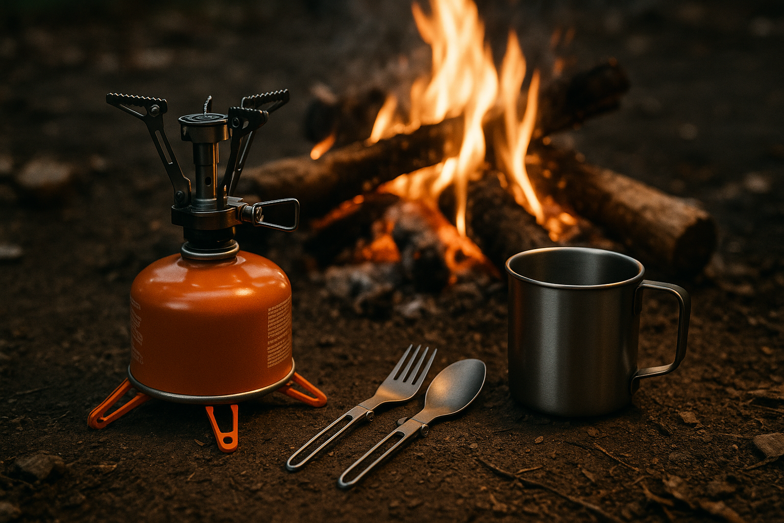 Odoland Camping Cookware Stove Carabiner Canister Stand Tripod and Stainless Steel Cup, Tank Bracket, Fork Spoon Kit for Backpacking, Outdoor Camping Hiking and Picnic Odoland Camping Cookware Stove Carabiner Canister Stand Tripod and Stainless Steel Cup, Tank Bracket, Fork Spoon Kit for Backpacking, Outdoor Camping Hiking and Picnic