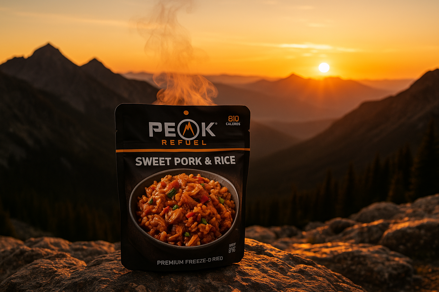 Peak Refuel Sweet Pork Rice | Premium Freeze Dried Camping Food | Backpacking Hiking MRE Meals | Just Add Water | 100% Real Meat | 40g of Protein | Serving Pouch Peak Refuel Sweet Pork Rice | Premium Freeze Dried Camping Food | Backpacking Hiking MRE Meals | Just Add Water | 100% Real Meat | 40g of Protein | Serving Pouch