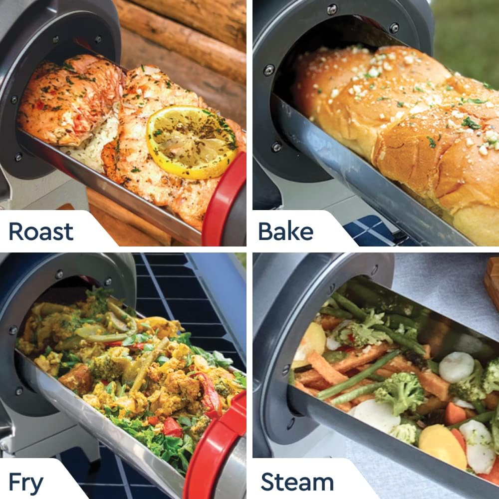 GOSUN Fusion Solar Oven and Cooker | Hybrid Electric Grill | Portable  High Capacity | Indoor or Outdoor Solar Cooker | American Oven Camping Cookware | Survival Gear Powered by Sun or Electricity