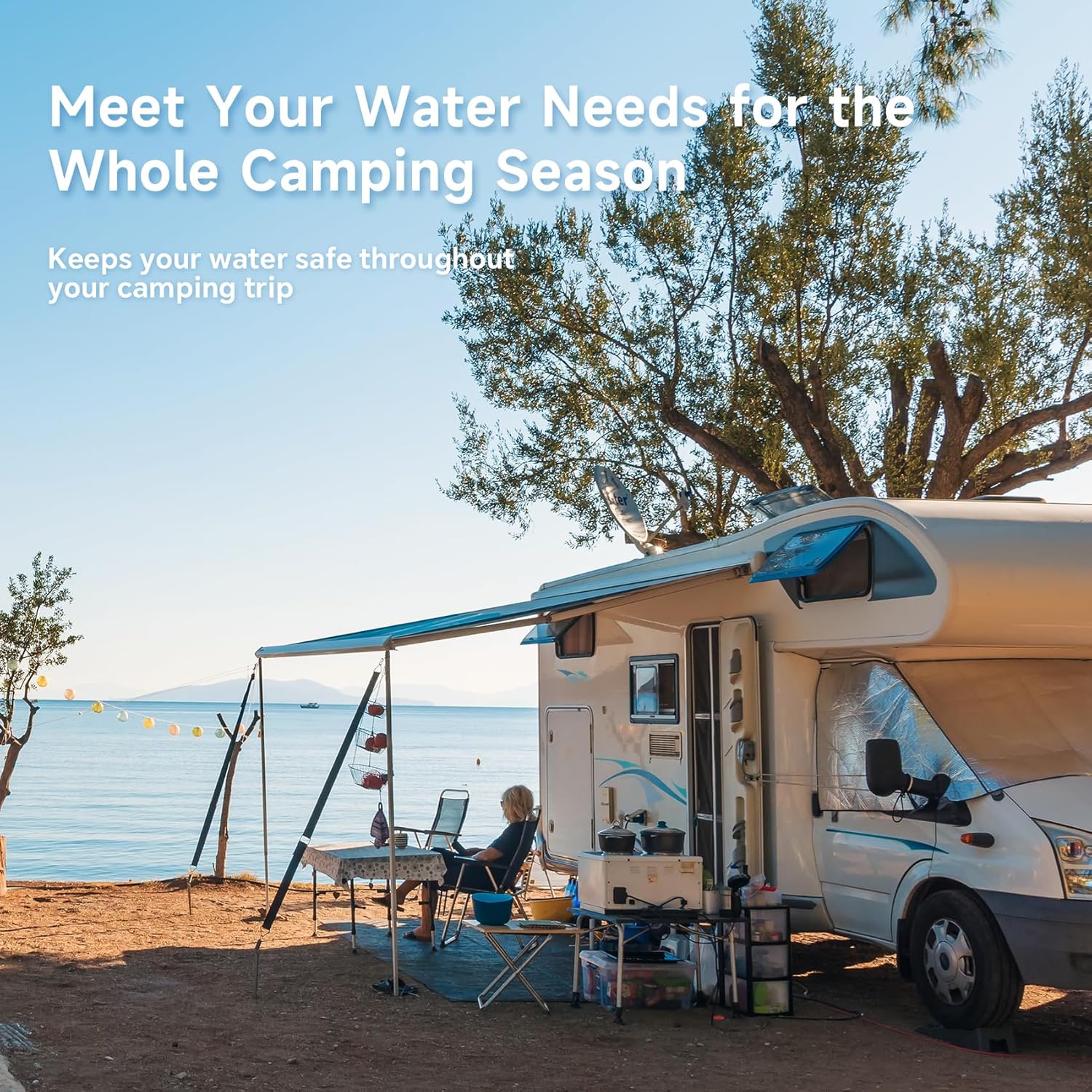 Membrane Solutions Upgrade Stage Water Filter Straw Pack and RV Water Filter Pack for Group Camping Emergency