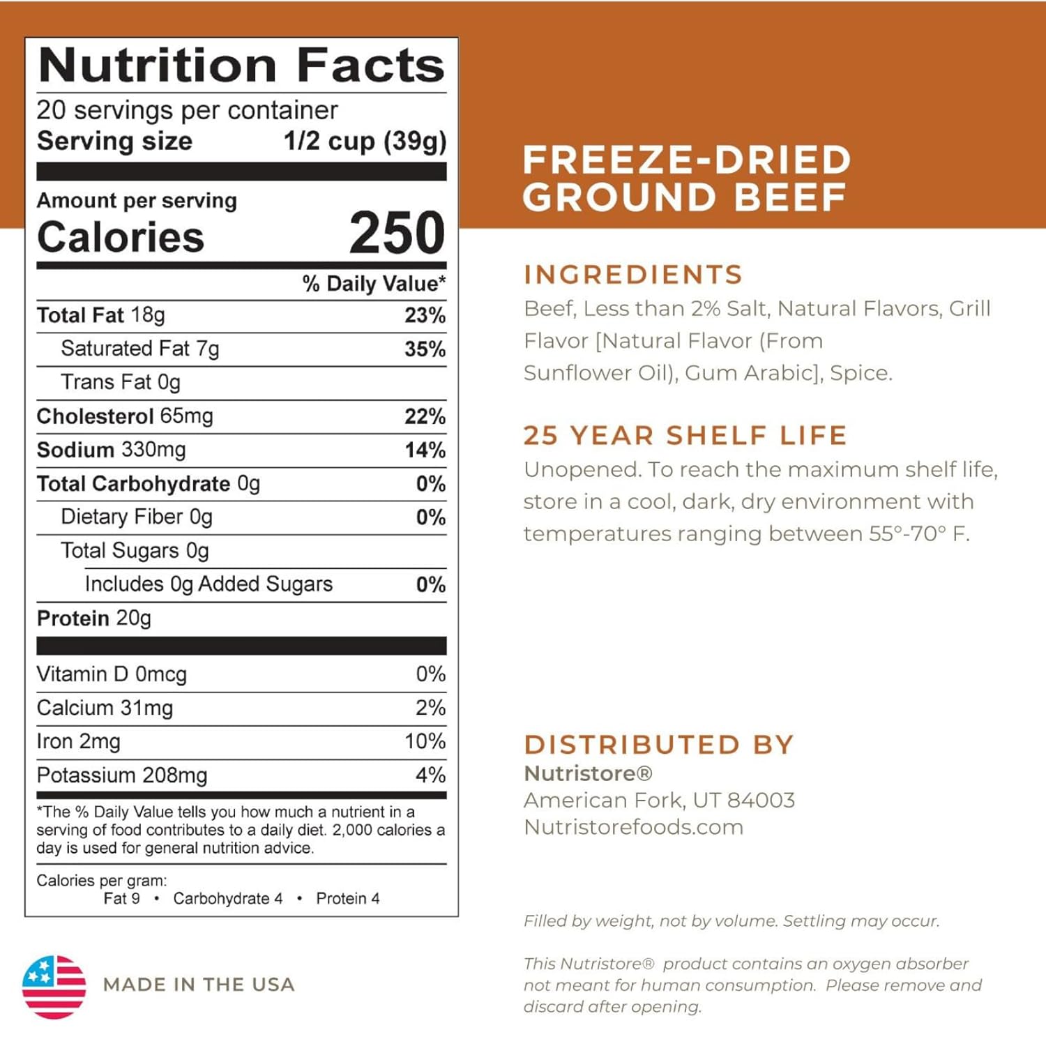 Nutristore Freeze Dried Ground Beef Review